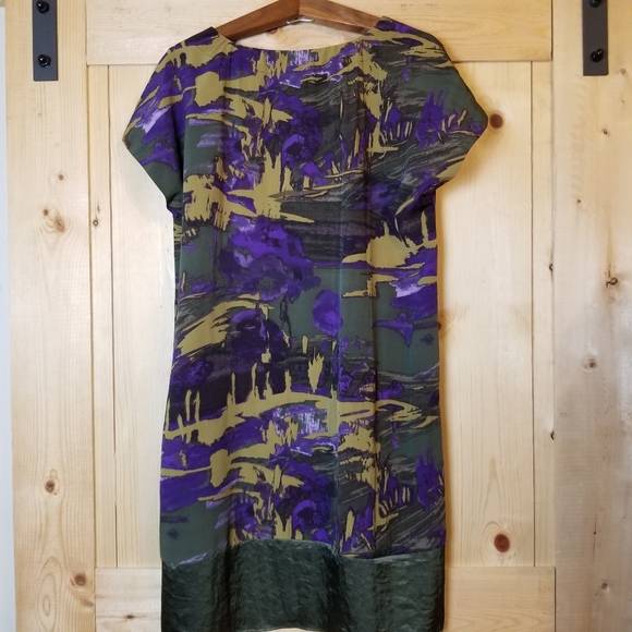 Simply Vera Vera Wang Abstract Print Cap Sleeve Shift Dress - Picture 6 of 12